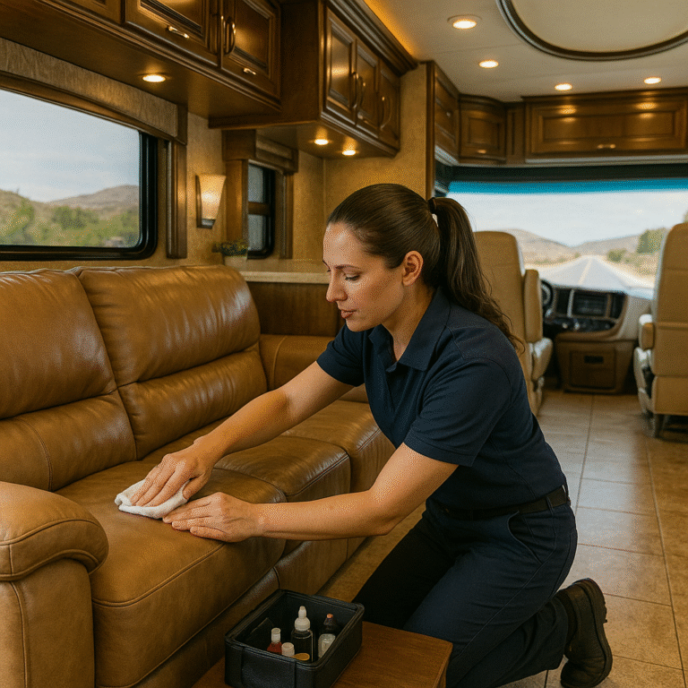 camper leather repair