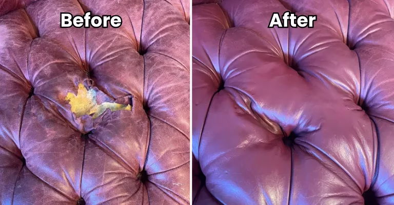 leather couch tear repair