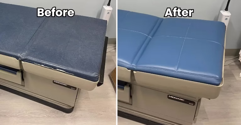 medical table repair before and after